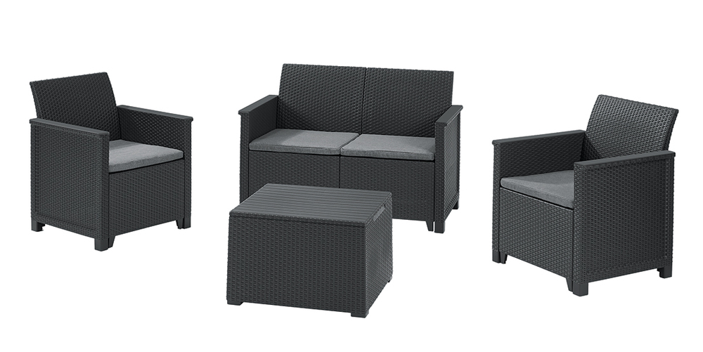 Keter EMMA 2 seaters sofa Set - grafit