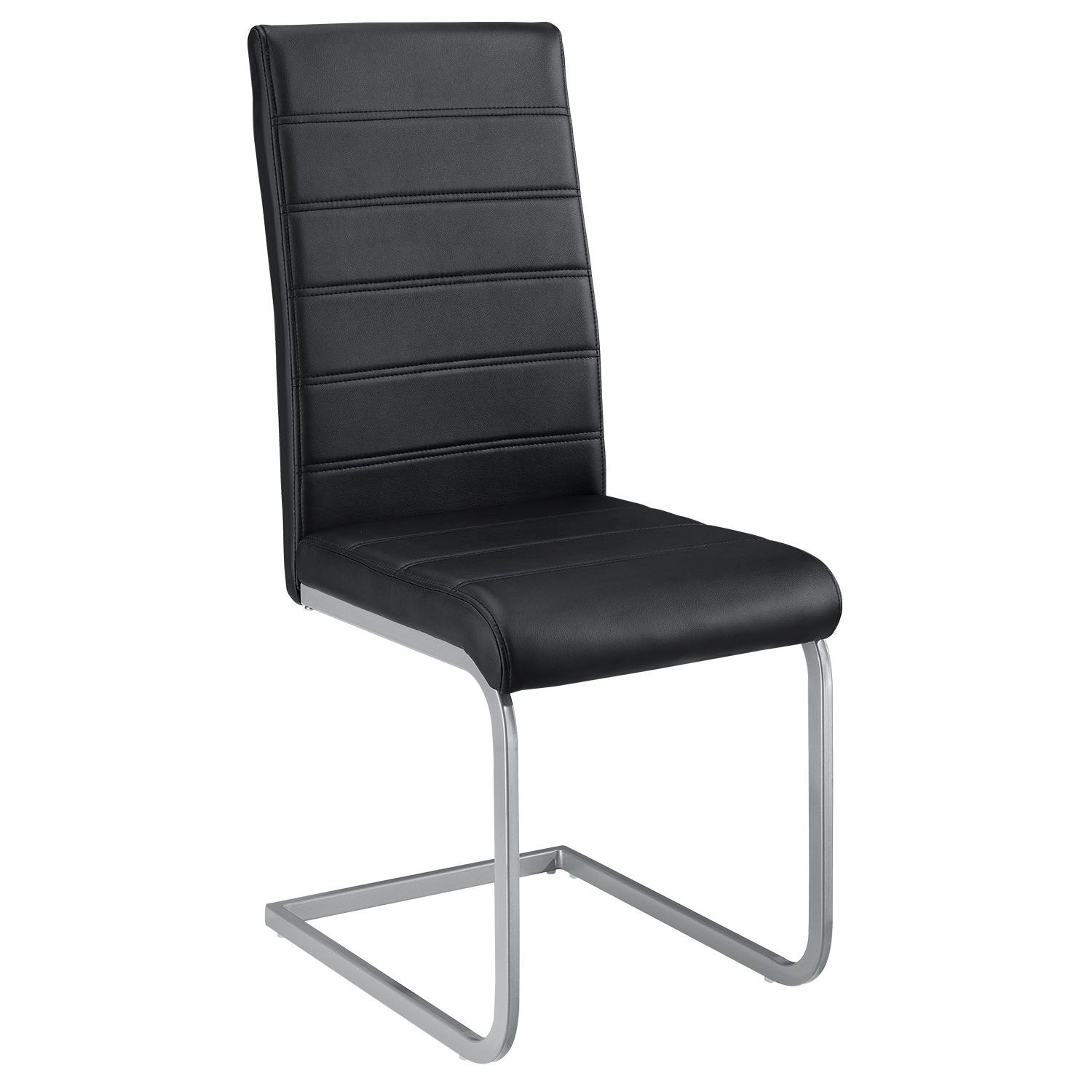 Levně Juskys Konzolová židle Vegas sada 2 kusů, syntetická kůže, v černé barvě