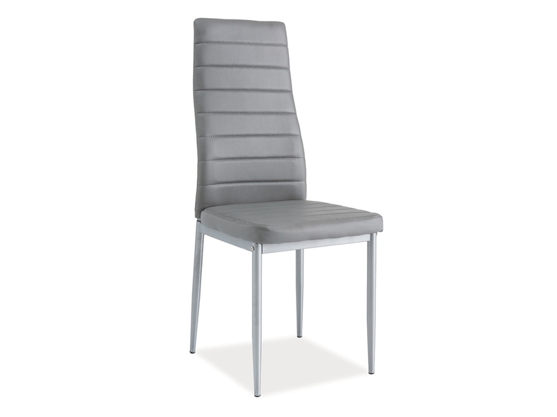 Levně Signal Židle H261 BIS hliník/šedá eko kůže