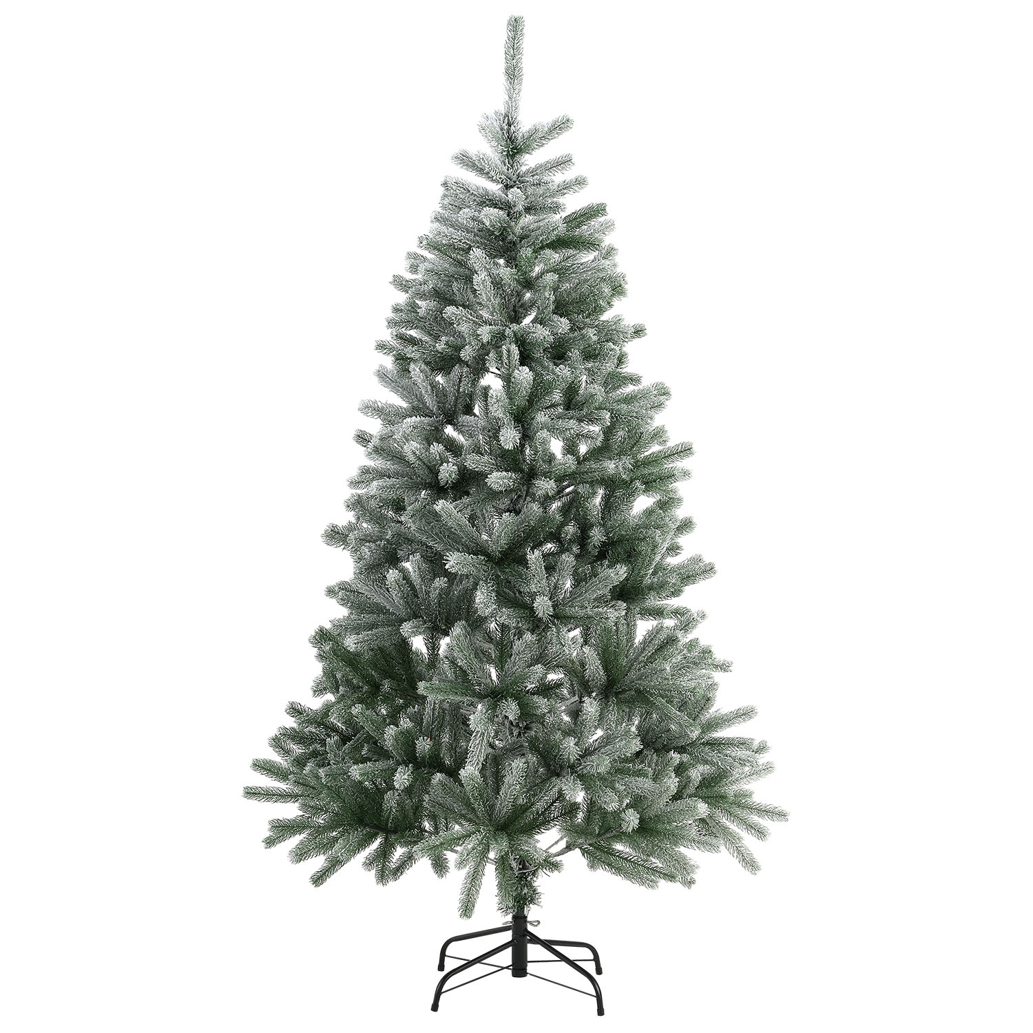 Juskys Umělý vánoční stromek Talvi 180 cm zelený se sněhem a černým stojanem