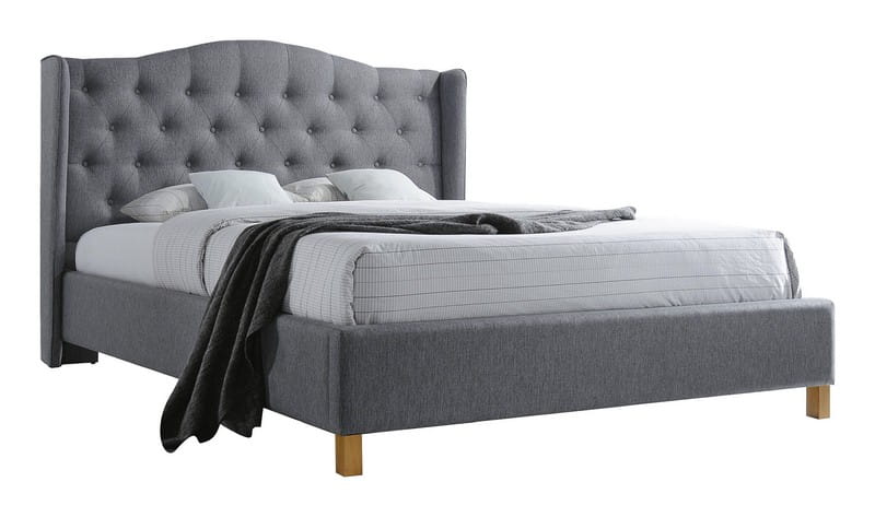 Levně Signal Čalouněná postel ASPEN 160 x 200 cm barva šedá / dub