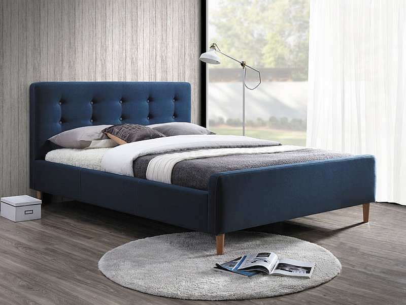 Eshopist Čalouněná postel PINKO 160 x 200 cm barva modrá