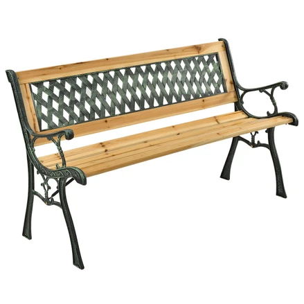 2-místná zahradní lavička Pisa z lakovaného dřeva a kovu