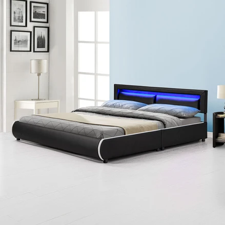 Čalouněná postel,, Murcia "180 x 200 cm - černá