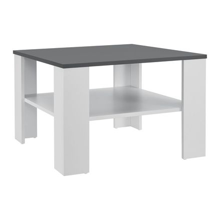 Konferenční stolek 60 x 60 x 40 cm bílá/tmavě šedá