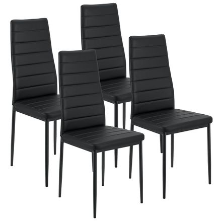 Jídelní židle Loja 4ks set - černá