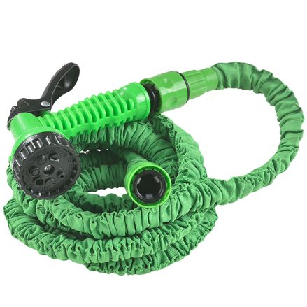 Flexibilní zahradní hadice Aqua 7,5m s multifunkcionálnou hlavicí zelená