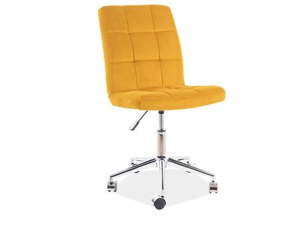 Kancelářská židle Q-020 samet curry bluvel 68