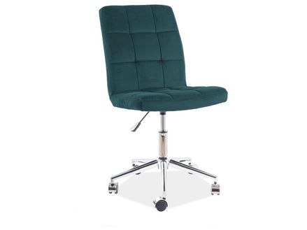 Kancelářská židle Q-020 samet zelená bluvel 78