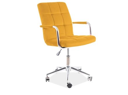 Kancelářská židle Q-022 samet curry bluvel 68