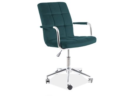 Kancelářská židle Q-022 samet zelená bluvel 78