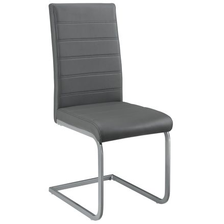 Konzolová židle  Vegas sada 2 kusů, syntetická kůže, v šedé barvě