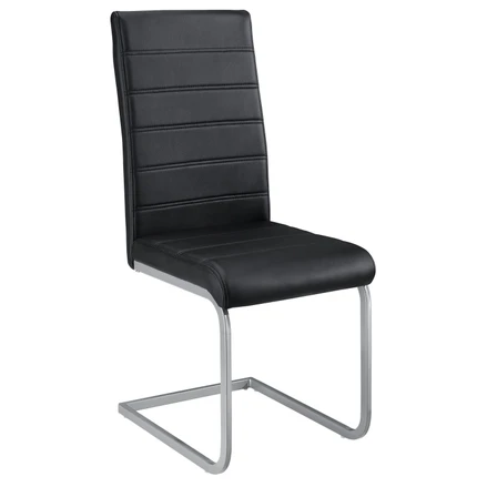 Konzolová židle  Vegas sada 2 kusů, syntetická kůže, v černé barvě