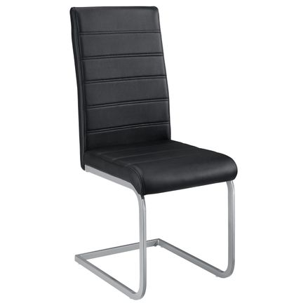 Konzolová židle  Vegas sada 4 kusů, syntetická kůže, v černé barvě