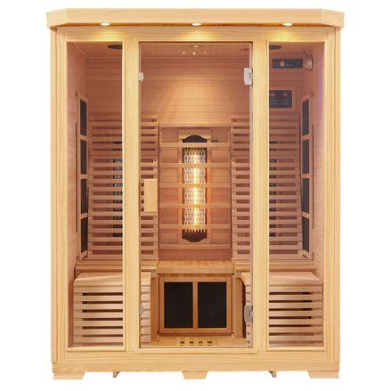 Infračervená sauna/ tepelná kabina Helsinky 150 s triplexním topným systémem a dřevem Hemlock