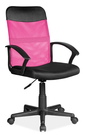 Kancelářská židle Q-702 růžová/černá