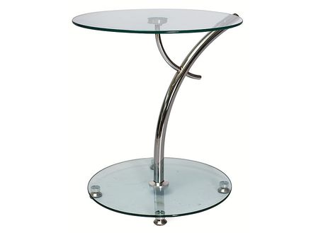 Konferenční stolek MUNA průsvitná/chrom fi 50x55