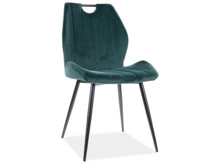 Židle ARCO VELVET černý rám / zelená BLUVEL 78