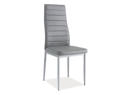 Židle H261 BIS hliník/šedá eko kůže