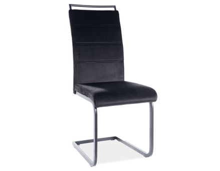 Židle H441 VELVET černý rám / černý čalounění 117