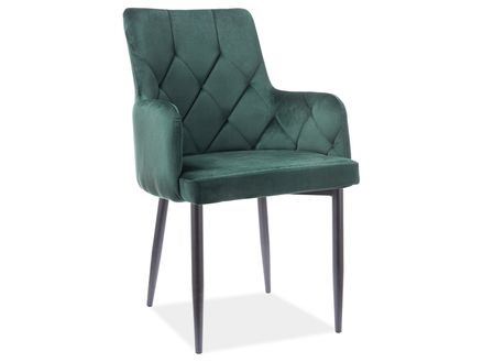 Židle RICARDO B VELVET černý rám / zelená BLUVEL 78