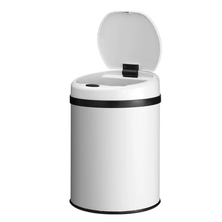 Kulatý odpadkový koš se senzorem - 30 L - bílý
