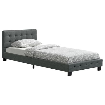 Čalouněná postel Manresa 90 x 200 cm – šedá