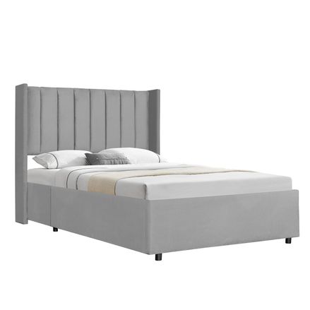 Čalouněná postel Savona 120 x 200 cm - světle šedá