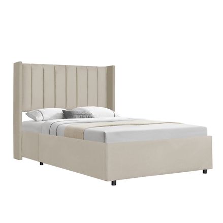 Čalouněná postel Savona 140 x 200 cm - béžová