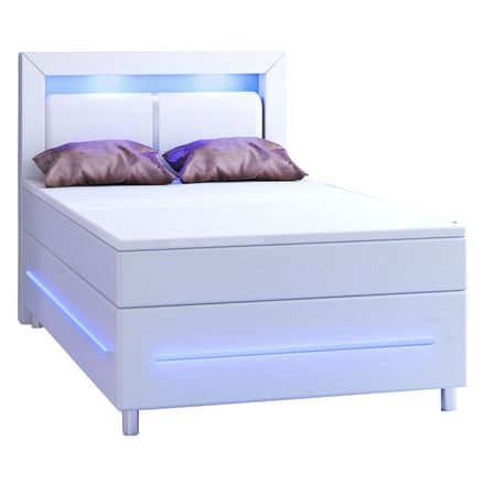 Pružinová postel Norfolk 120 x 200 cm bílá