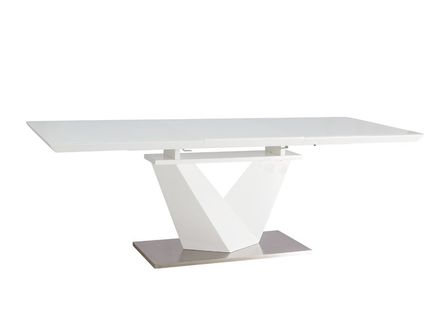 Stůl ALARAS III bílý/bílý lak 160(220)x90
