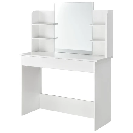 Toaletní stolek "Bella" bílý se zrcadlem, bez taburetky
