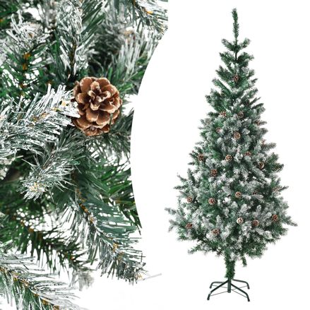 Umělý vánoční stromek - 180 cm, zelený se sněhem